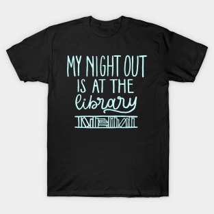 Night Out at the Library Sticker T-Shirt